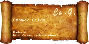 Csomor Gilda névjegykártya